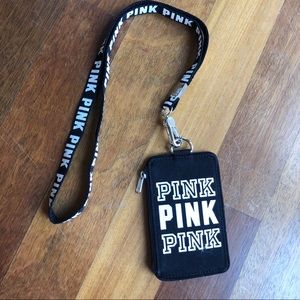 VS PINK Lanyard ID Wallet